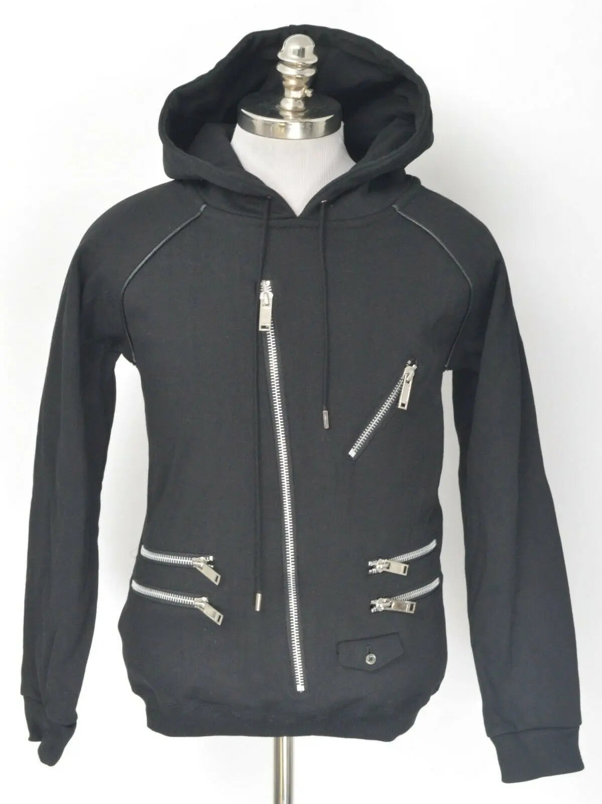 Christian Dada Metal Zipper Hoodie BLK*