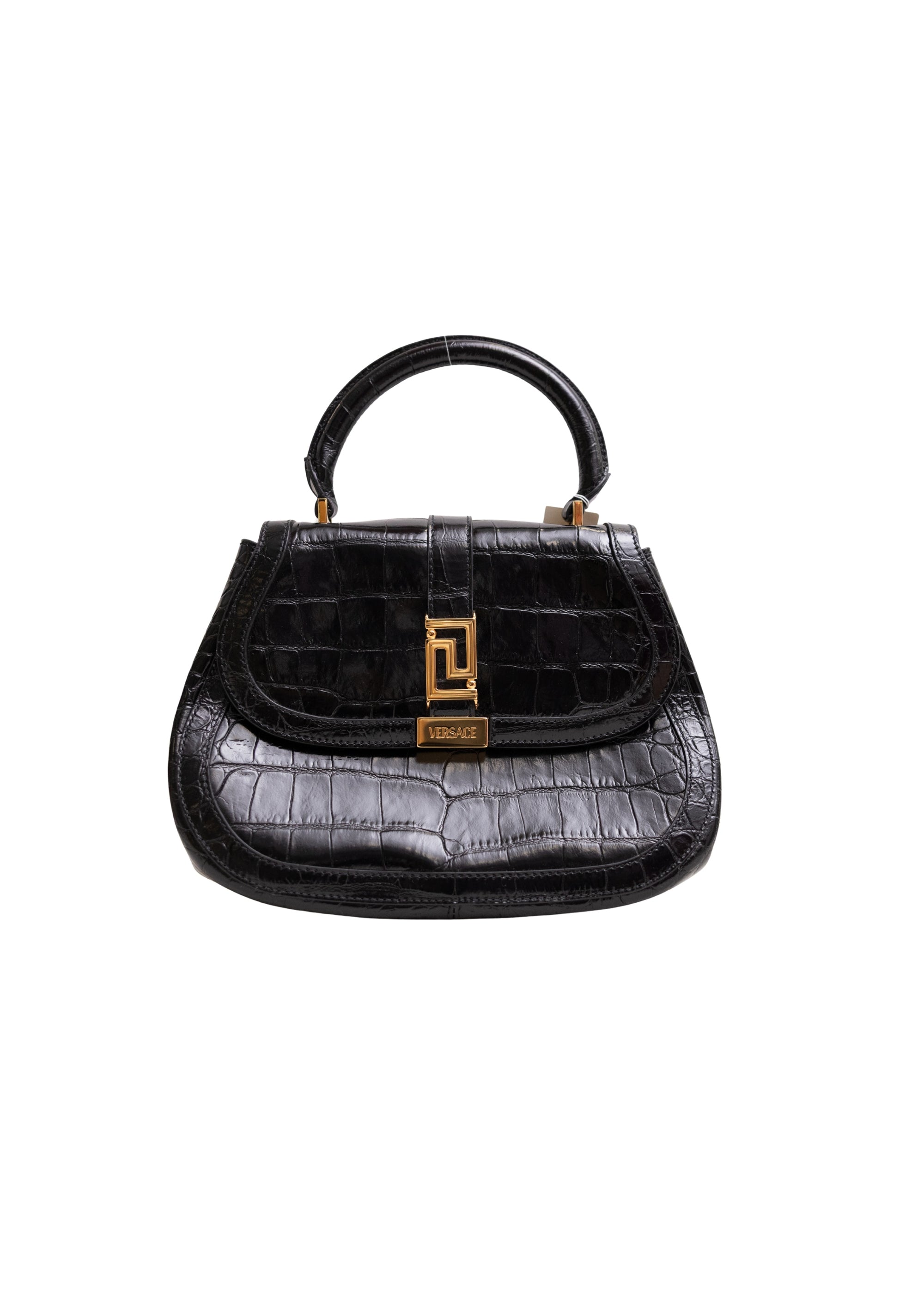 Versace Top Handle Leather Bag