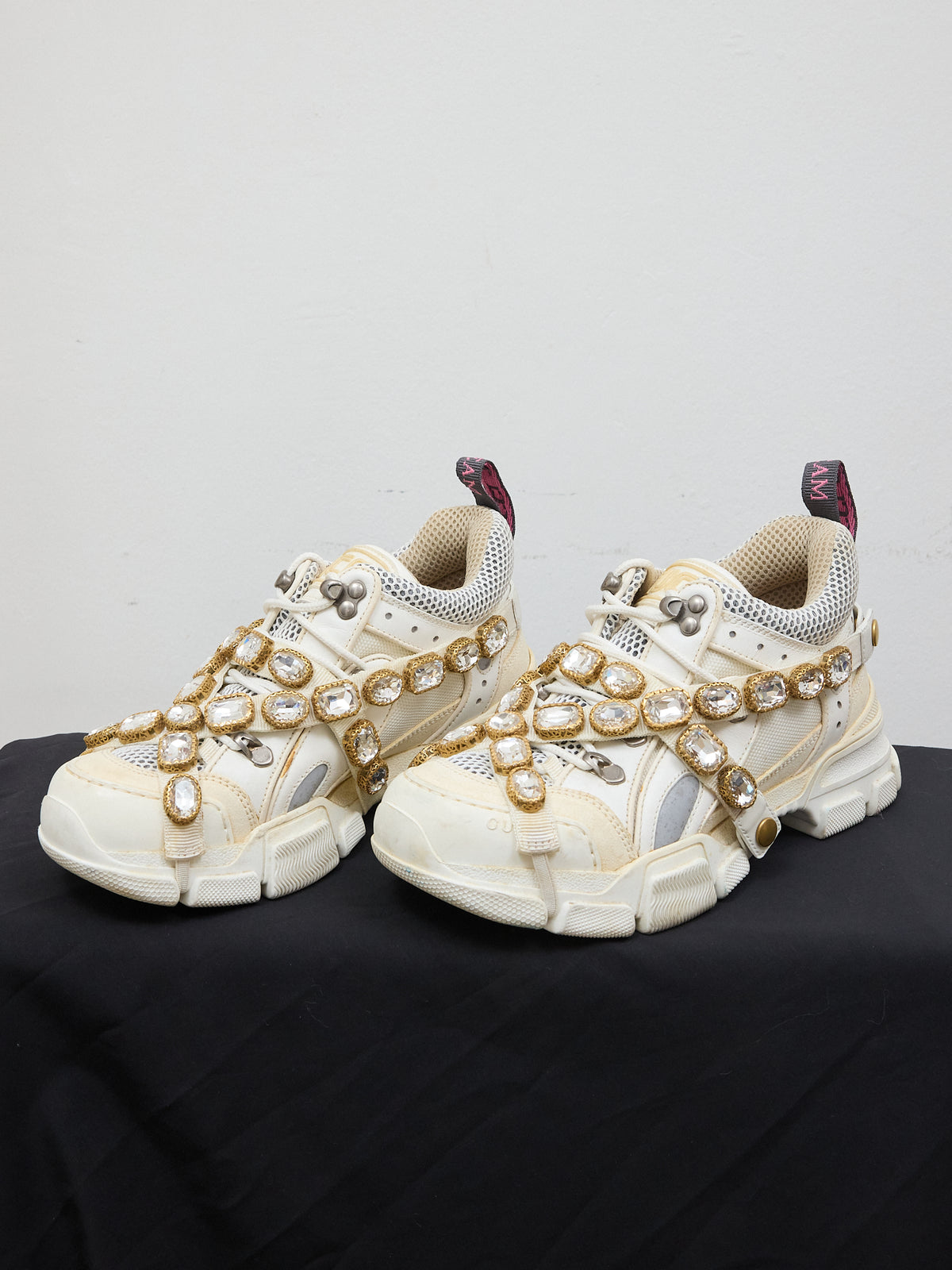 Gucci Flashtrek 'Crystals White'