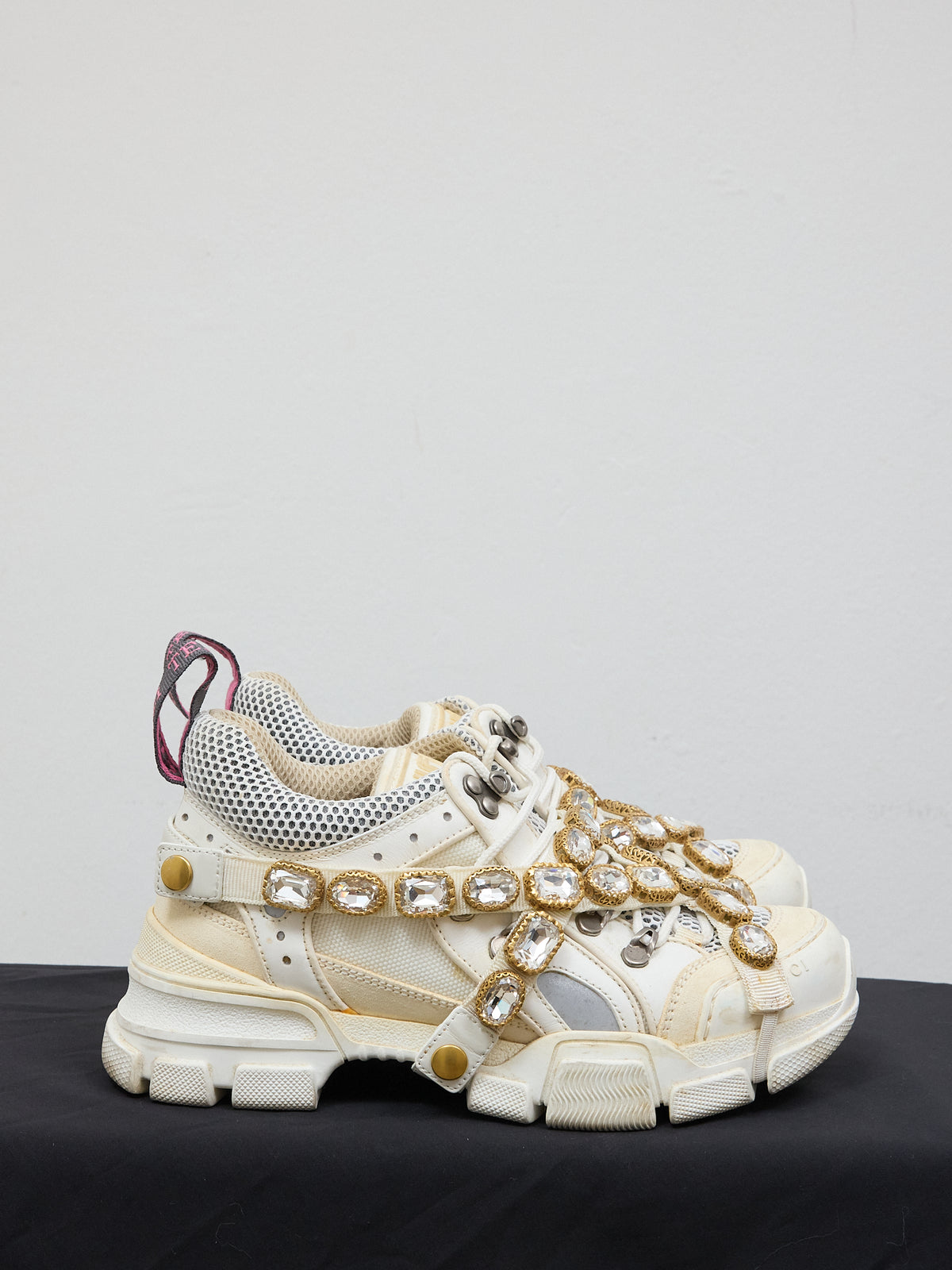 Gucci Flashtrek 'Crystals White'