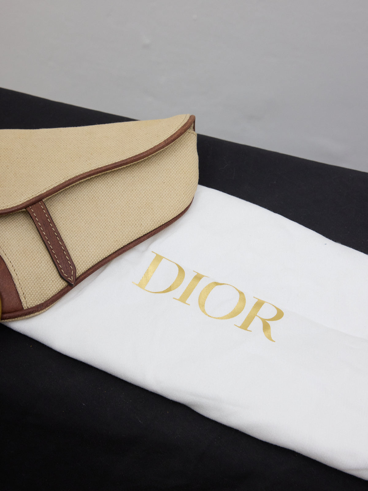 Christian Dior John Galliano Vintage Saddle D Canvas Pouch