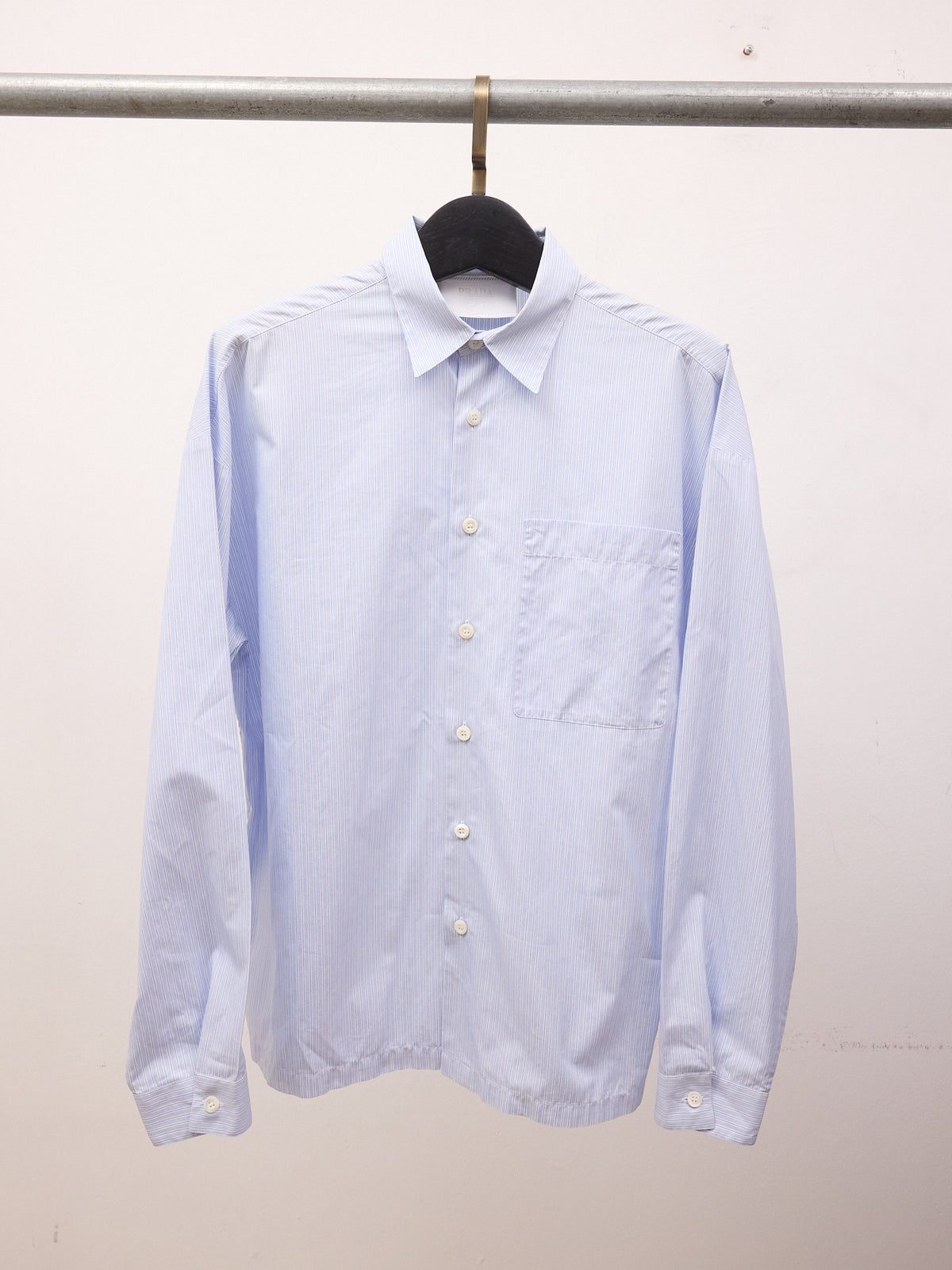 Prada Blue Pinstripe Button-up LS Shirt -