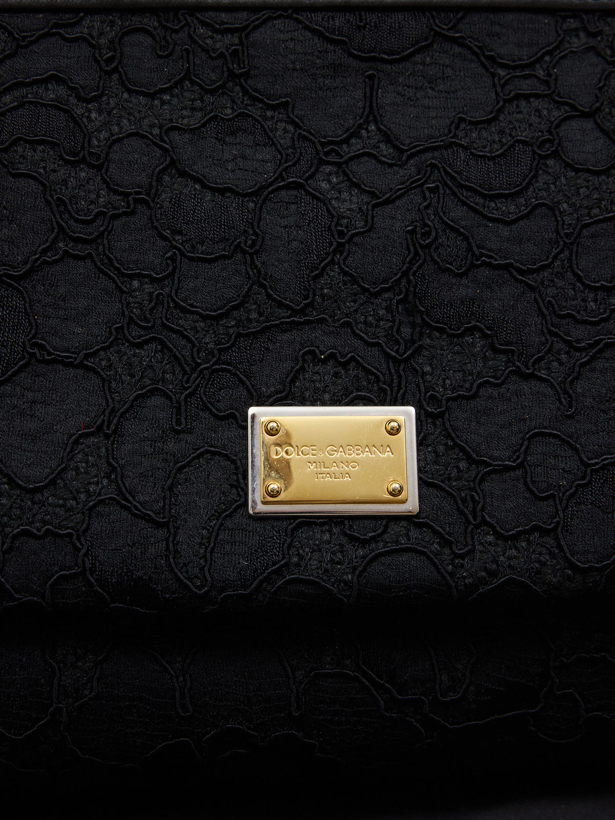 Dolce & Gabbana Miss Sicily Black Lace Bag