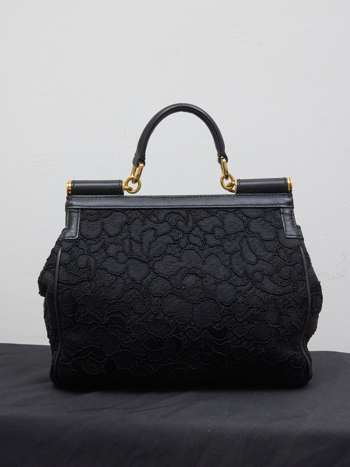 Dolce & Gabbana Miss Sicily Black Lace Bag