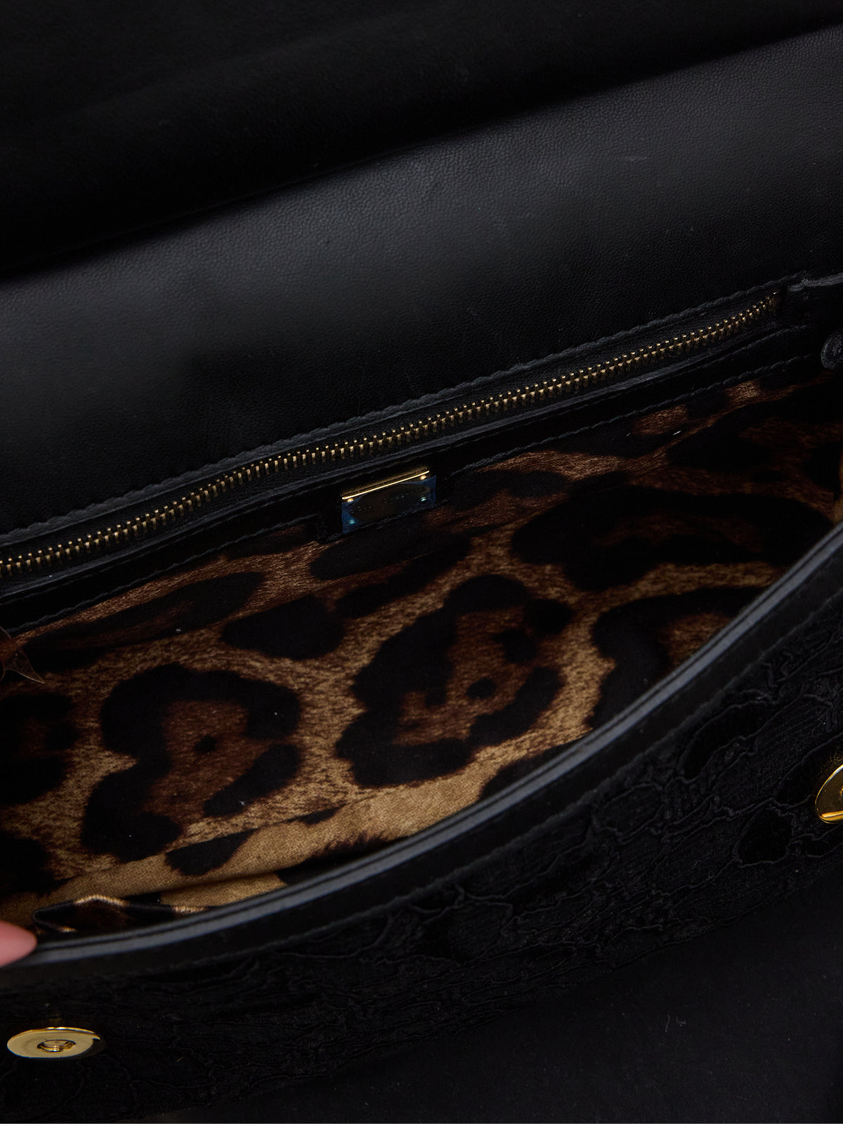 Dolce & Gabbana Miss Sicily Black Lace Bag