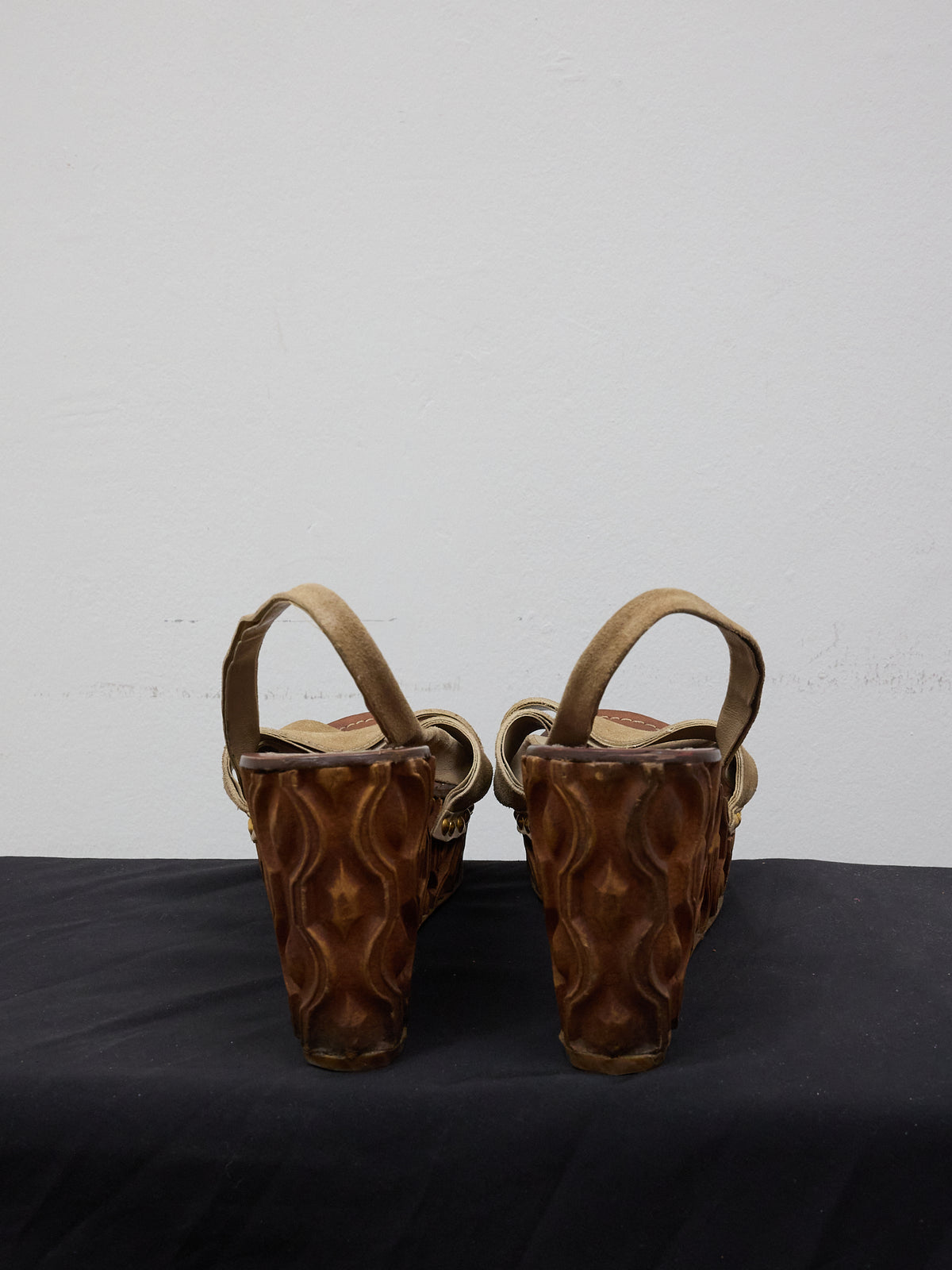 Miu Miu Wood Platform Wedge Heel