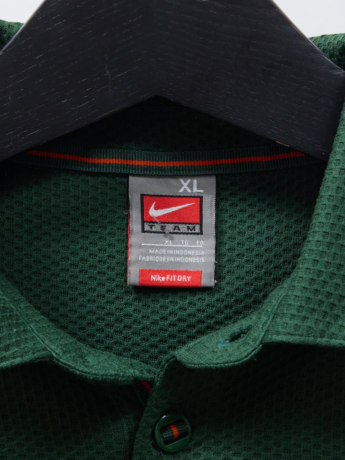 Vintage Dri-Fit Dark Green Nike Miami Hurricanes Polo Shirt