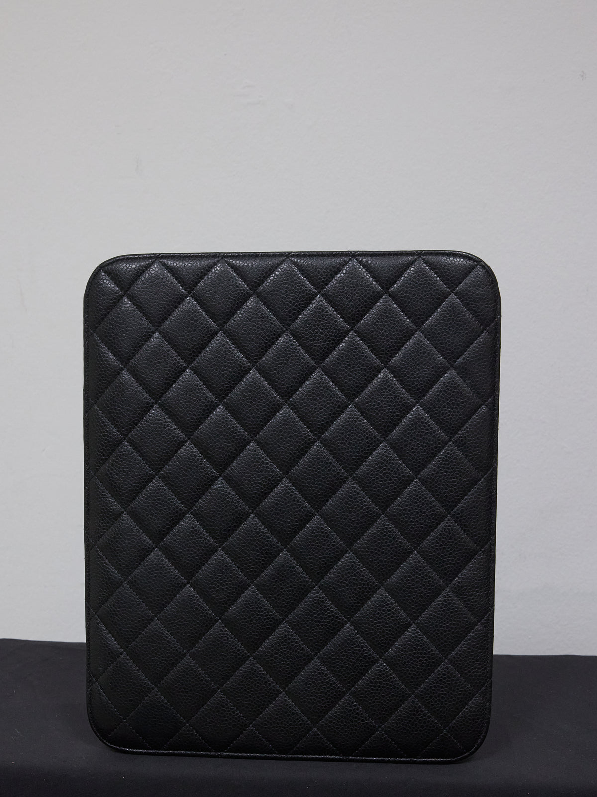 Chanel Brilliant Black Quilted Patent Leather iPad Case