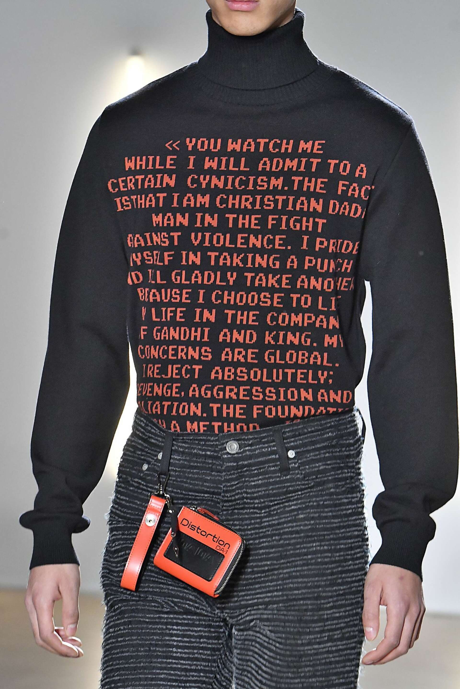 Christian Dada Knitted Turtleneck You Watch Me Long Sleeve *