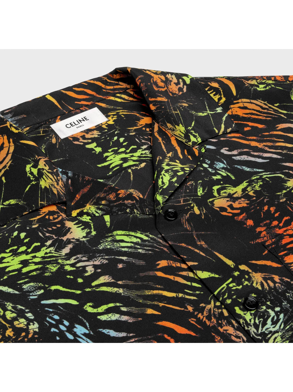 Celine Hawaiian Shirt with Print in Crepe De Chine*
