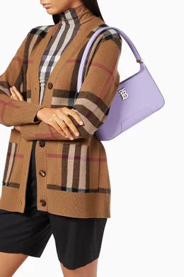 Burberry TB Leather Bag in Violet