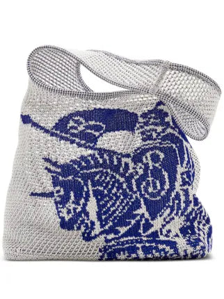 Burberry Crochet Bag in White/Blue