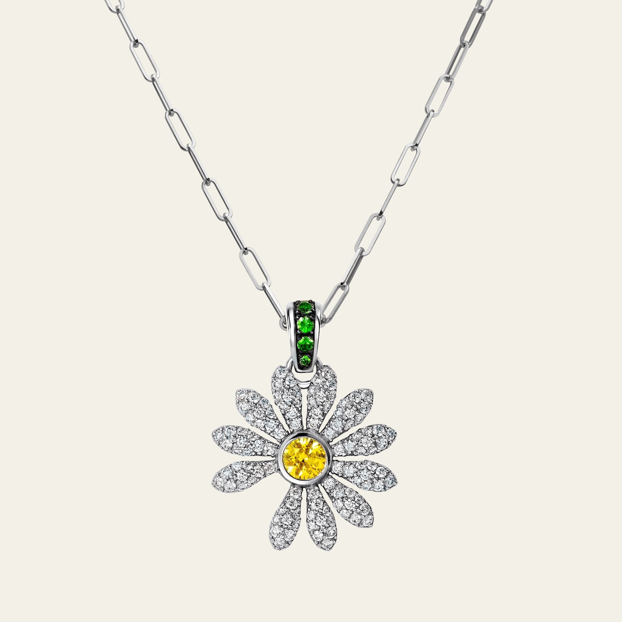 Jacob & Co. X Peaceminusone Yellow Diamond With Pavé Pendant