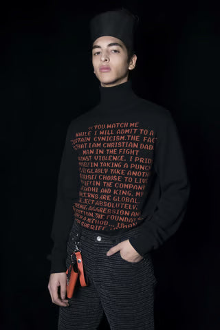Christian Dada Knitted Turtleneck You Watch Me Long Sleeve *