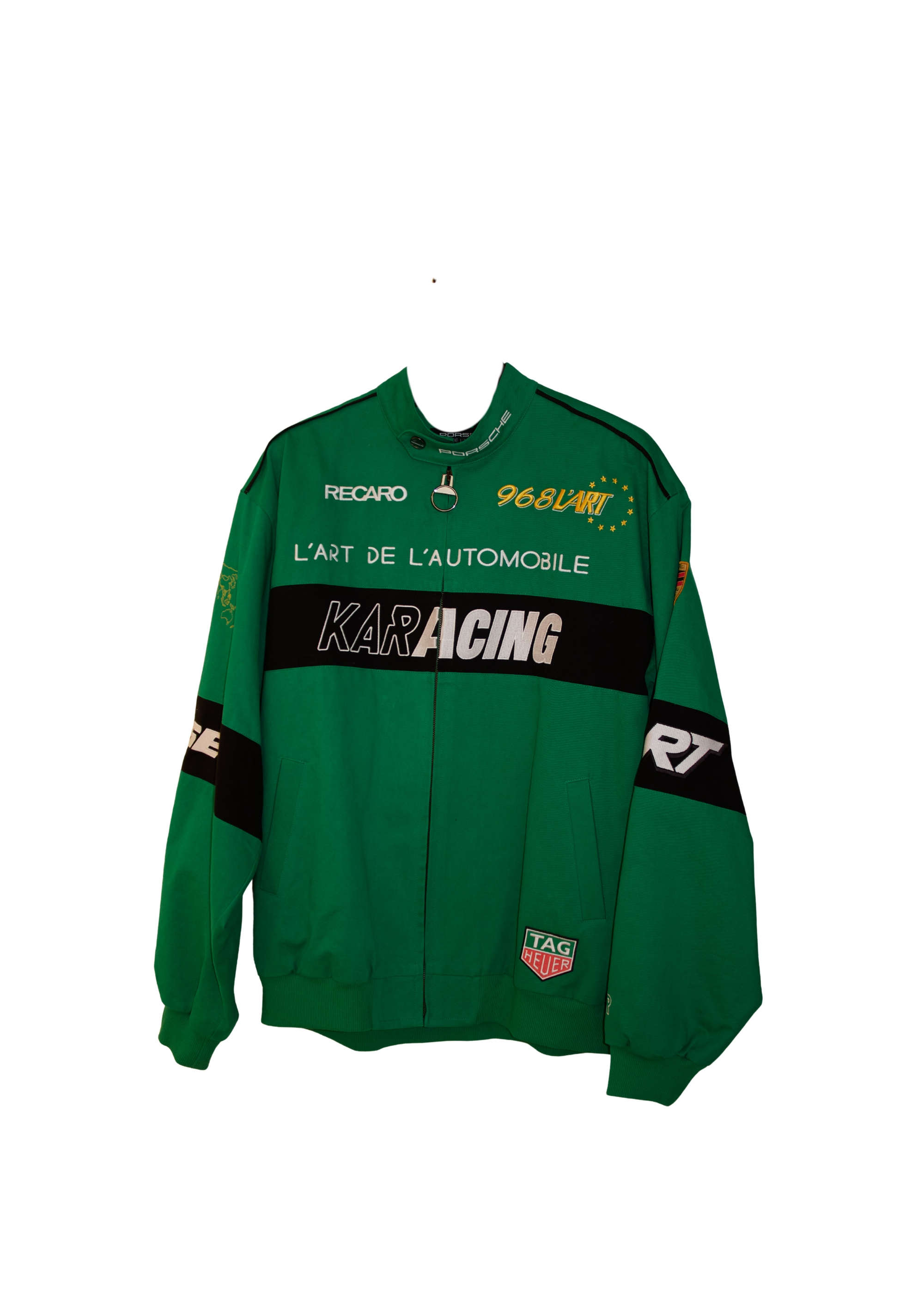 Porsche x L Art Green Racing Jacket
