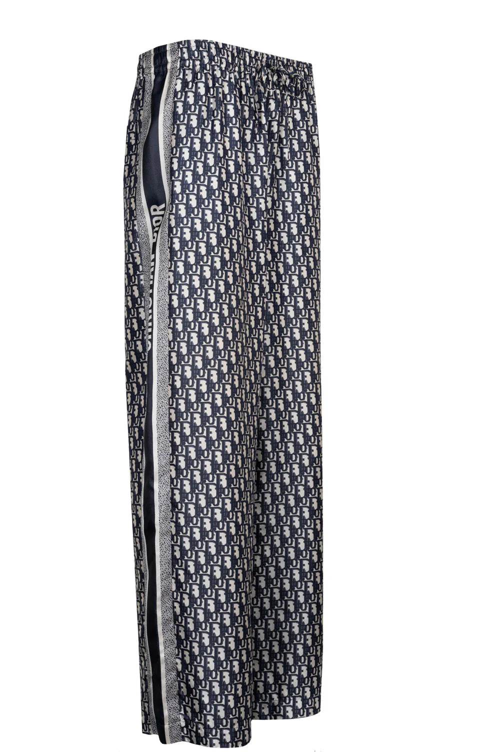 Christian Dior Chez Moi Oblique Silk Pants in Blue