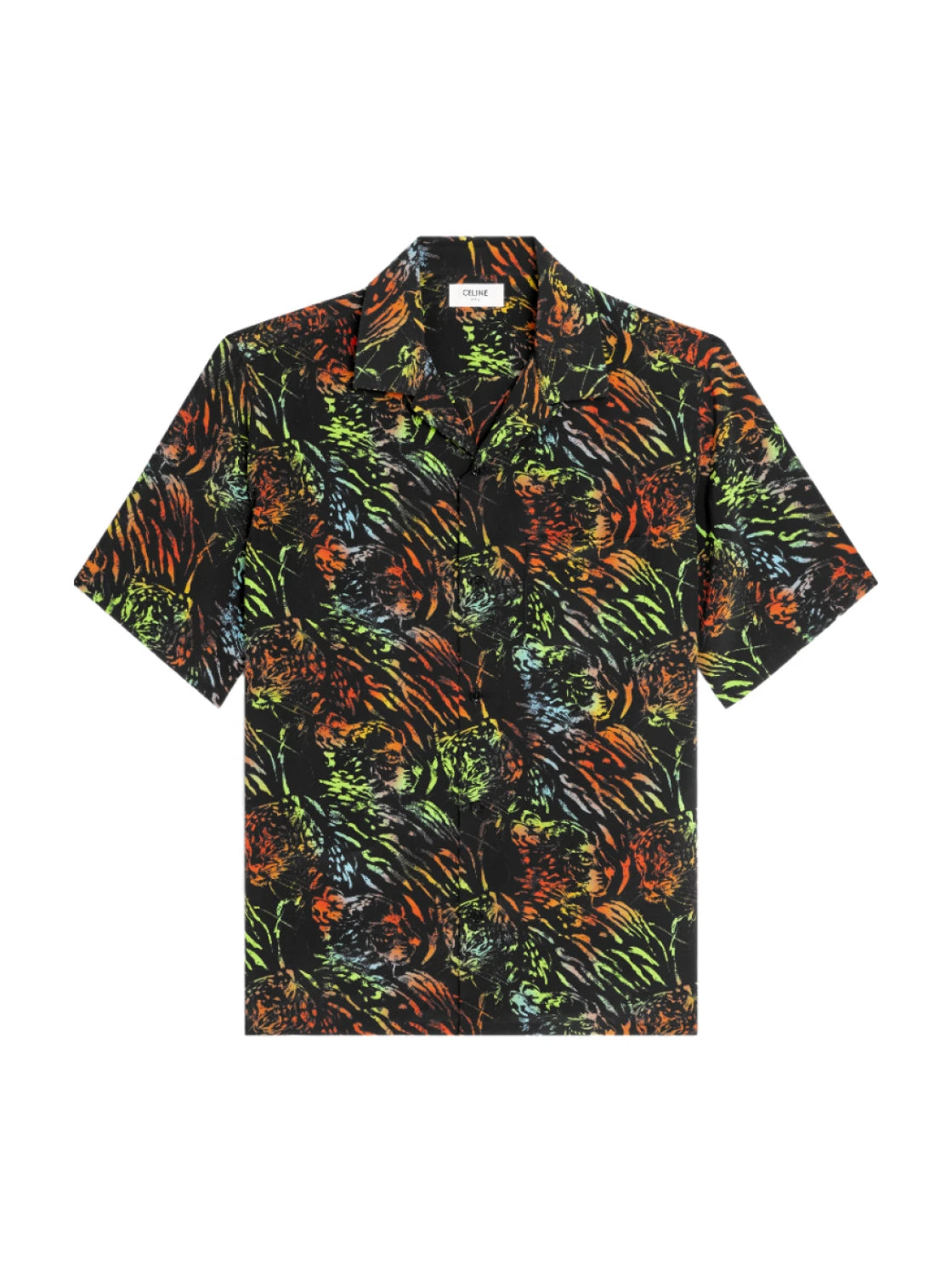 Celine Hawaiian Shirt with Print in Crepe De Chine*