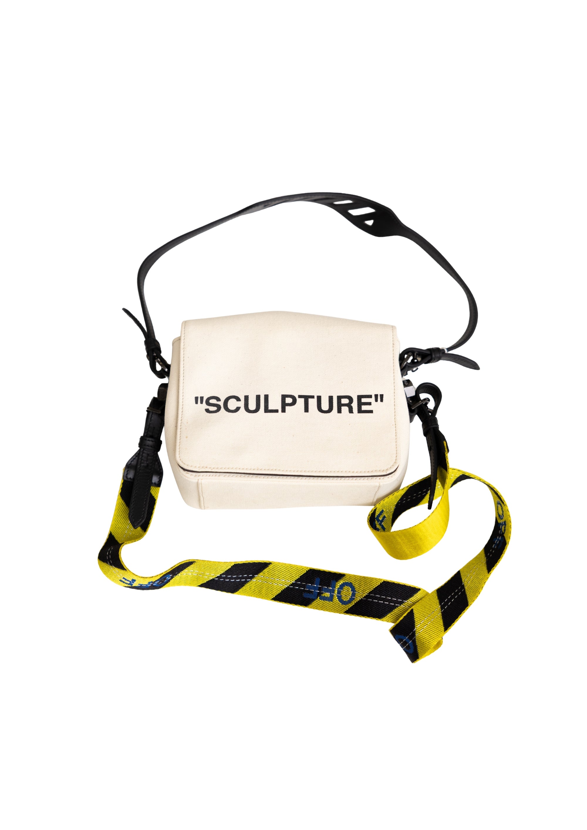 OFF-WHITE CANVAS FLAP BAG