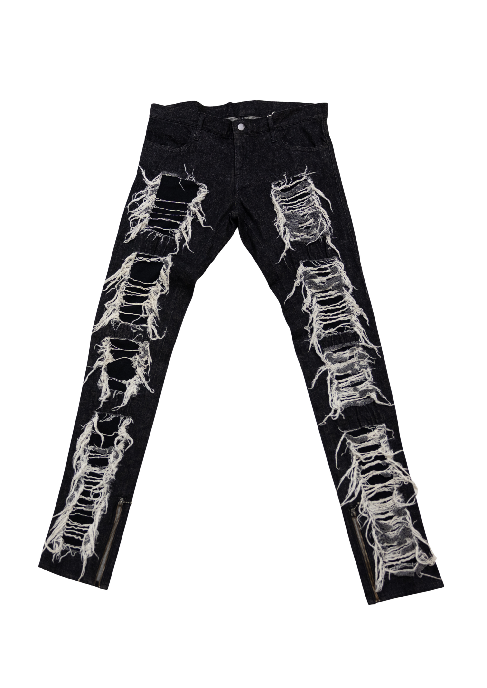 CHRISTIAN DADA BOOT CUT DISTRESSED GREY