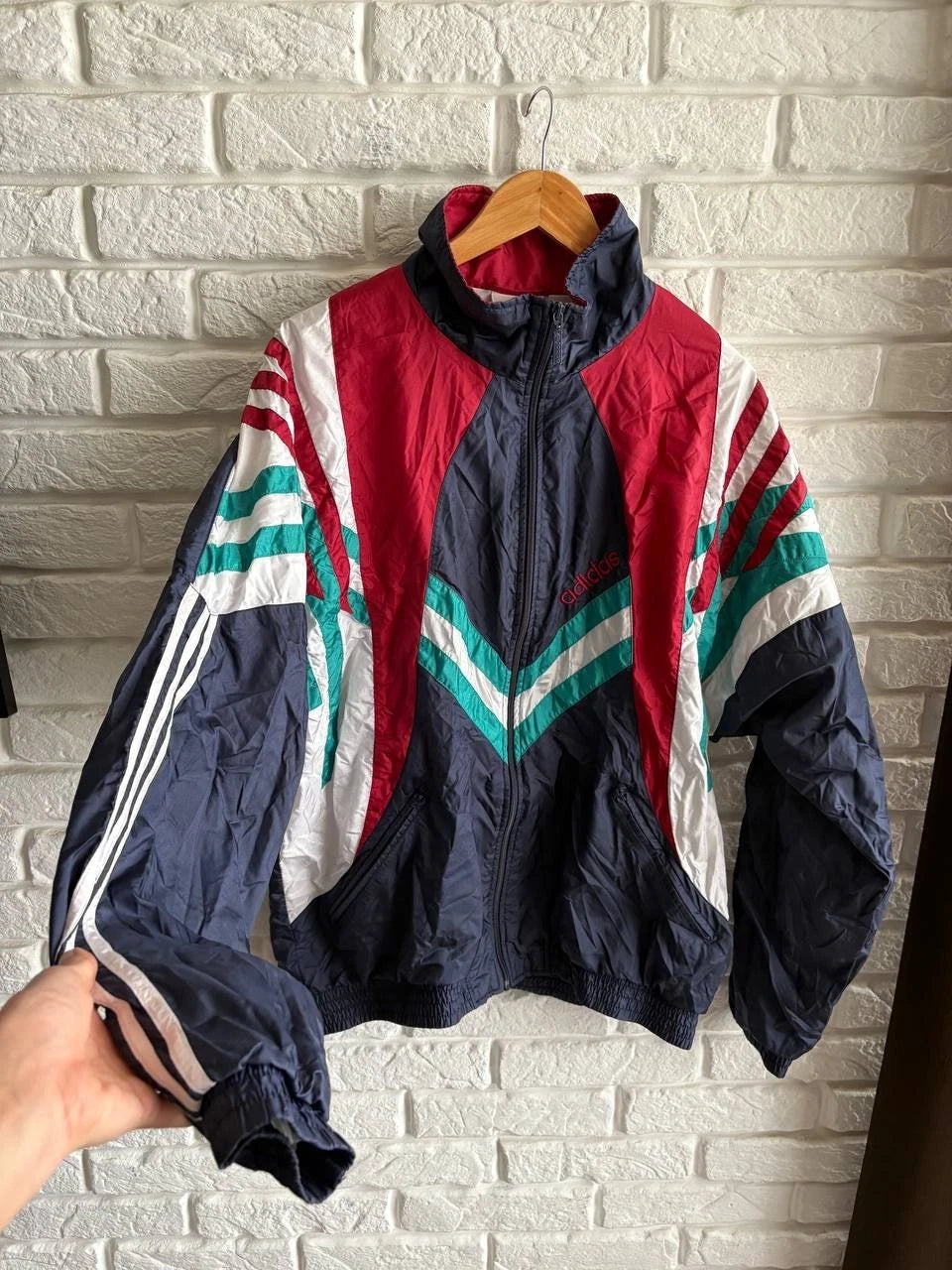 Vintage Adidas 80's Multicoloured Nylon Jacket