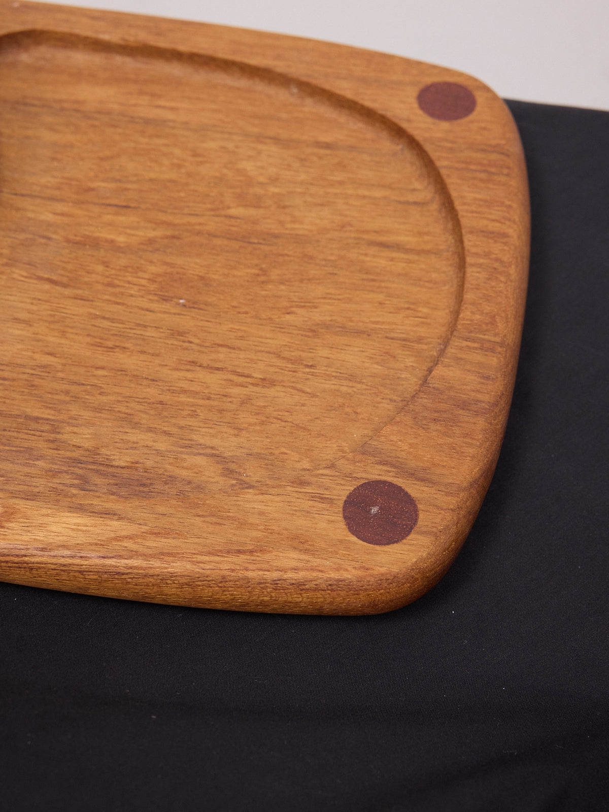 B&M Teak Wood Cheese Board with Glass Cloche Dome