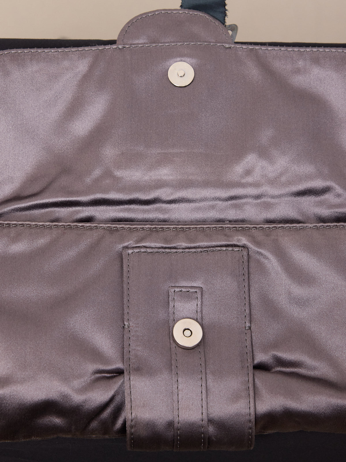 Lanvin Silk Clutch Bag with Jewels in Grey