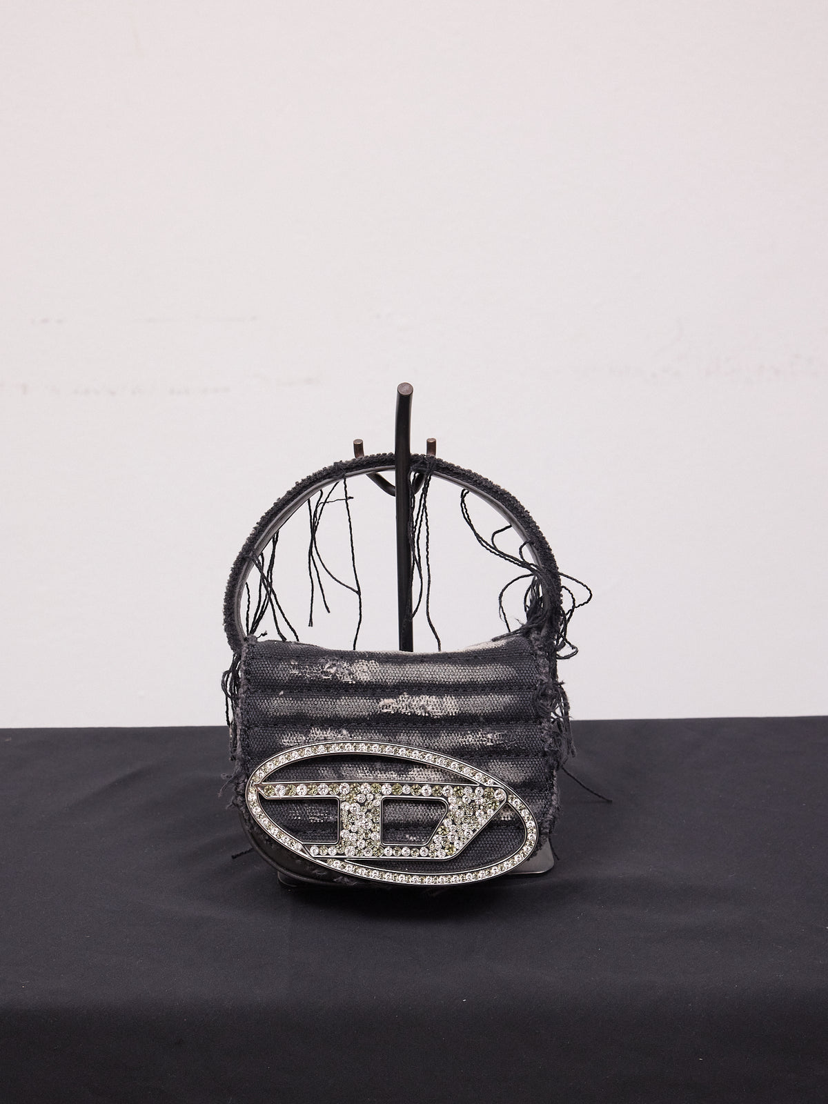 Diesel 1DR XS Iconic Mini Bag in Distressed Denim/Leather