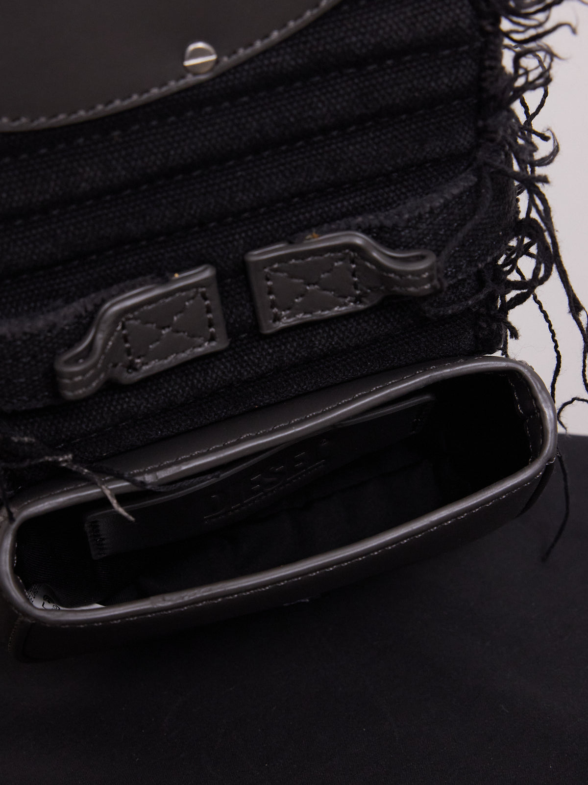 Diesel 1DR XS Iconic Mini Bag in Distressed Denim/Leather