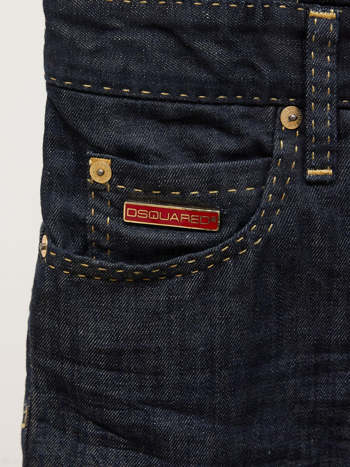 Dsquared2 Denim Dress with Gold Buttons