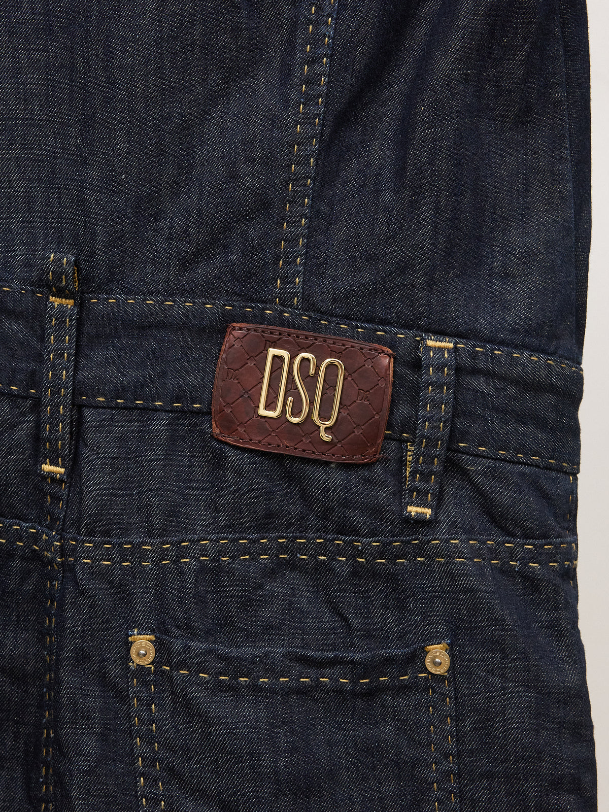 Dsquared2 Denim Dress with Gold Buttons