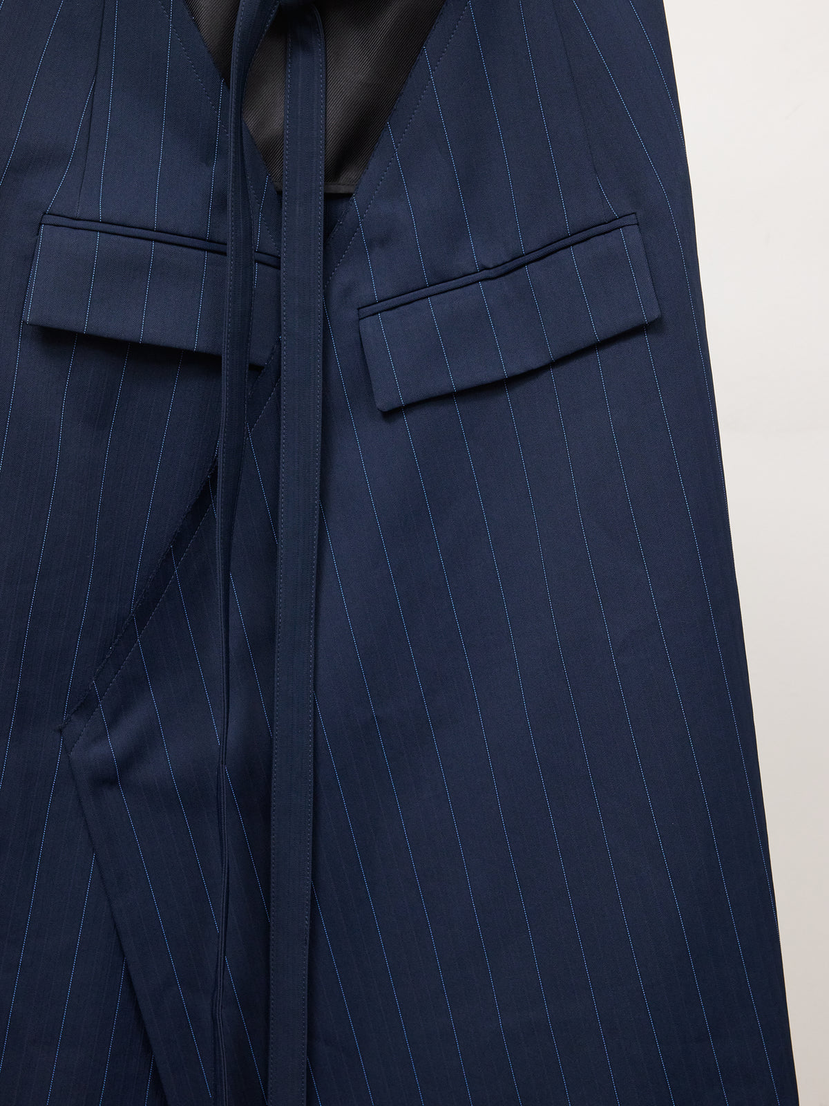 Celine Pinstripe Wrap Skirt
