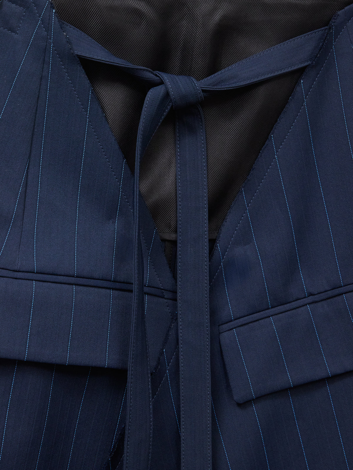Celine Pinstripe Wrap Skirt