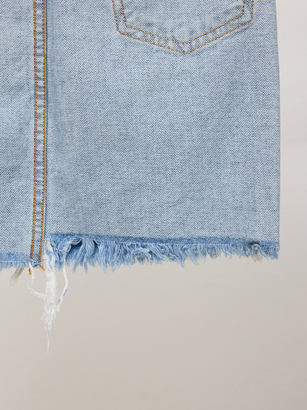 Unravel Project Inside-out Denim Skirt