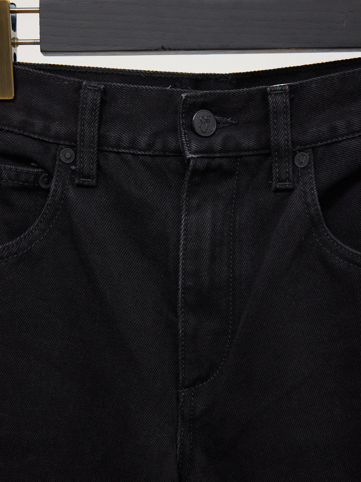 Off-White Meteor Straight Leg Jeans in Black