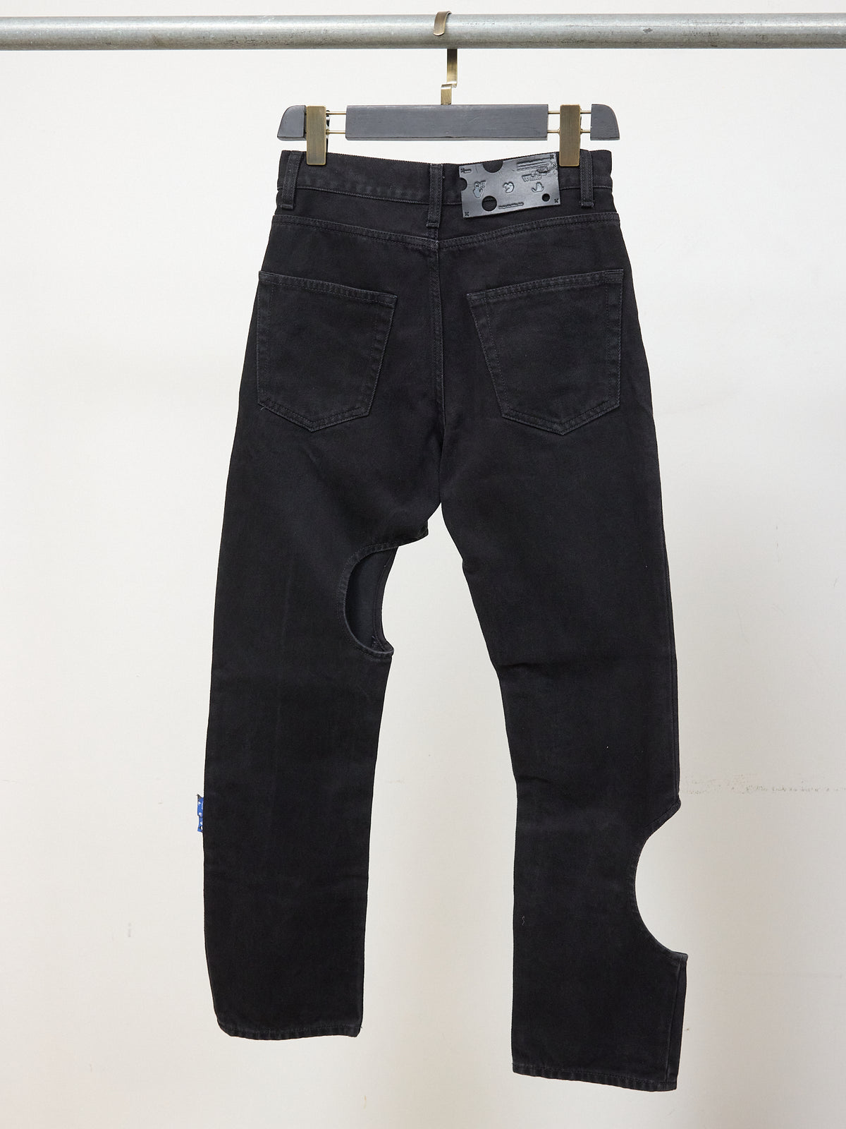 Off-White Meteor Straight Leg Jeans in Black