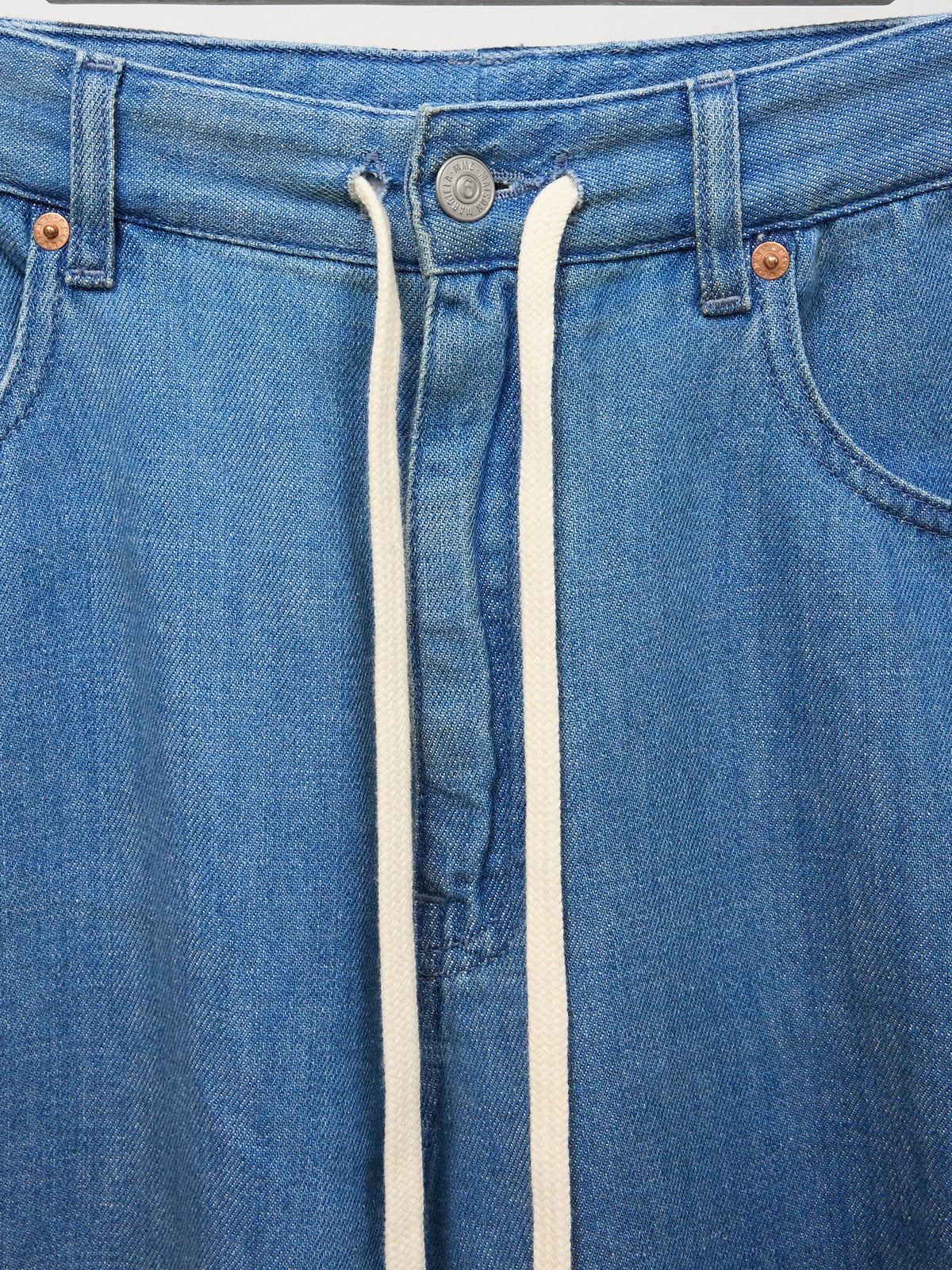 Maison Margiela Wide Denim Jeans with Drawstrings