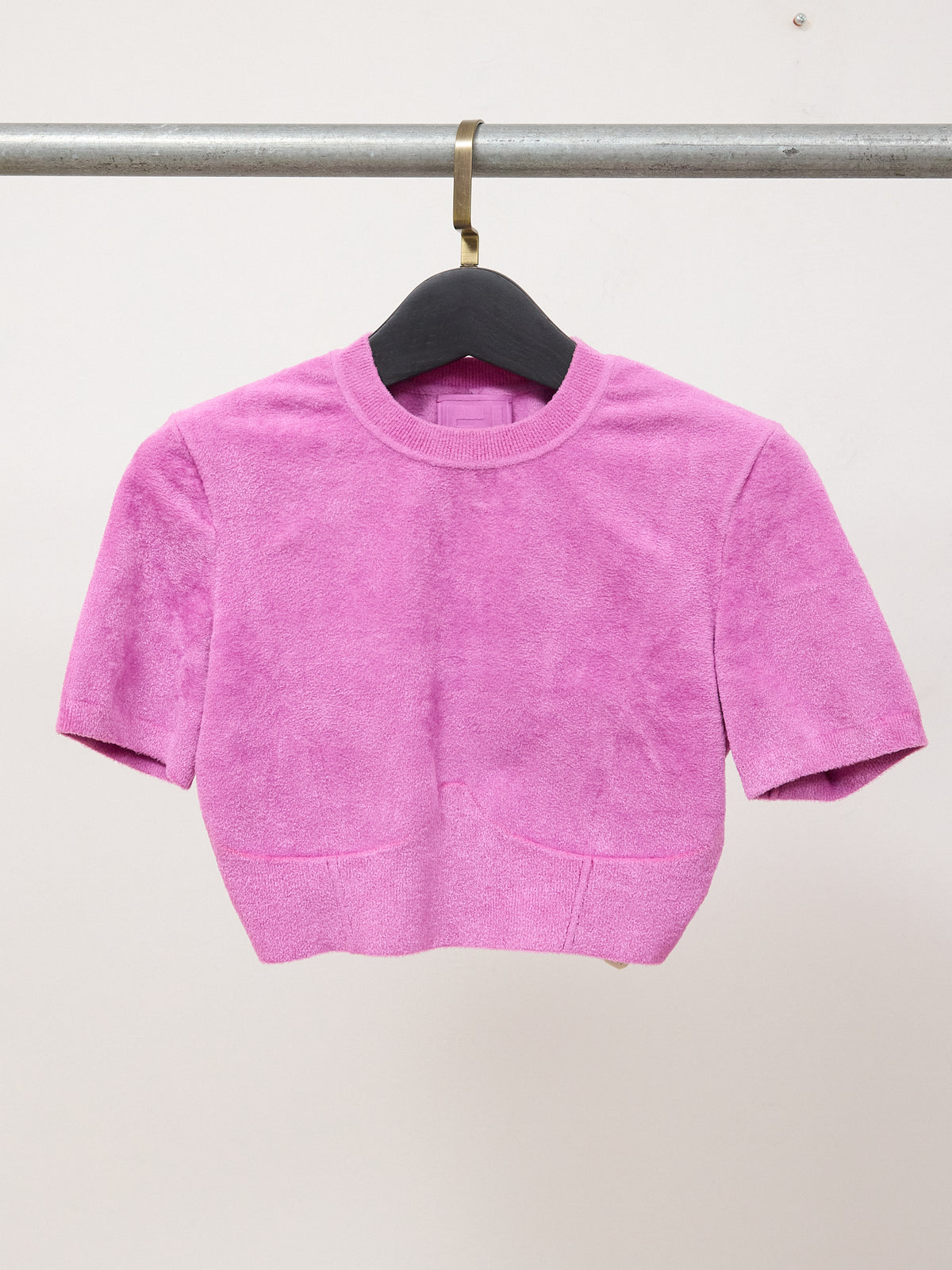 Fendi x Skims Purple Velvet Knit Crop Top