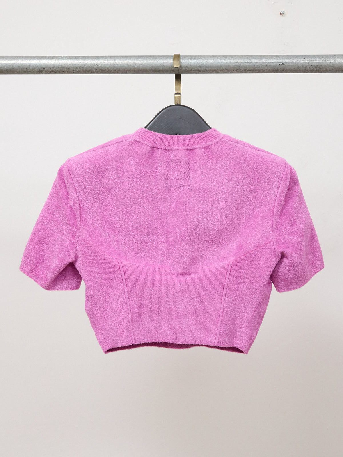 Fendi x Skims Purple Velvet Knit Crop Top