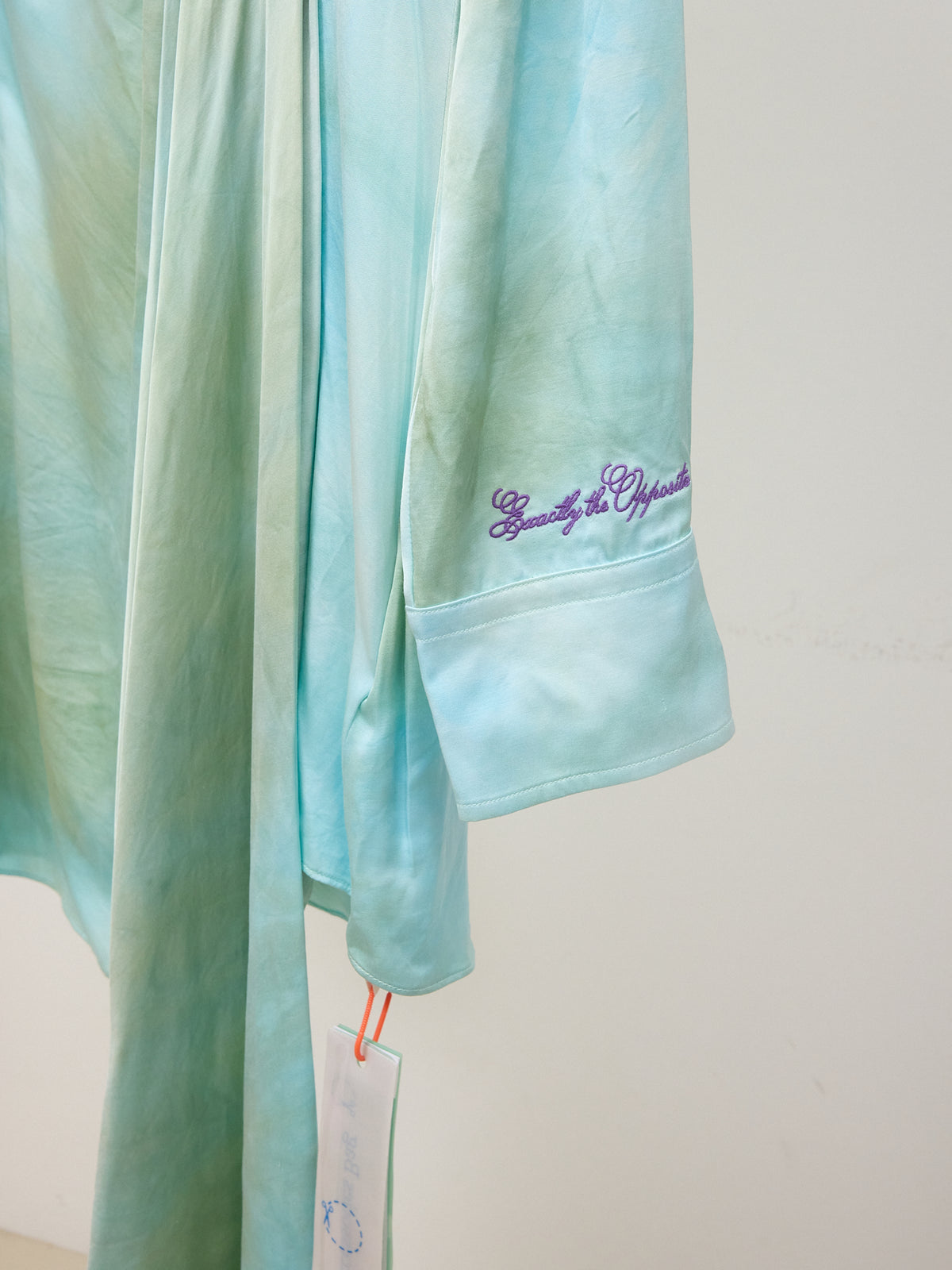 Off-White Viscose Bow Tie-dye VI Short Dress