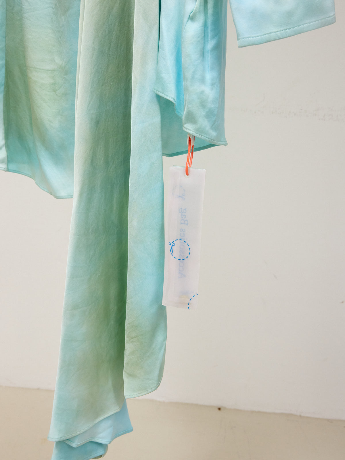 Off-White Viscose Bow Tie-dye VI Short Dress