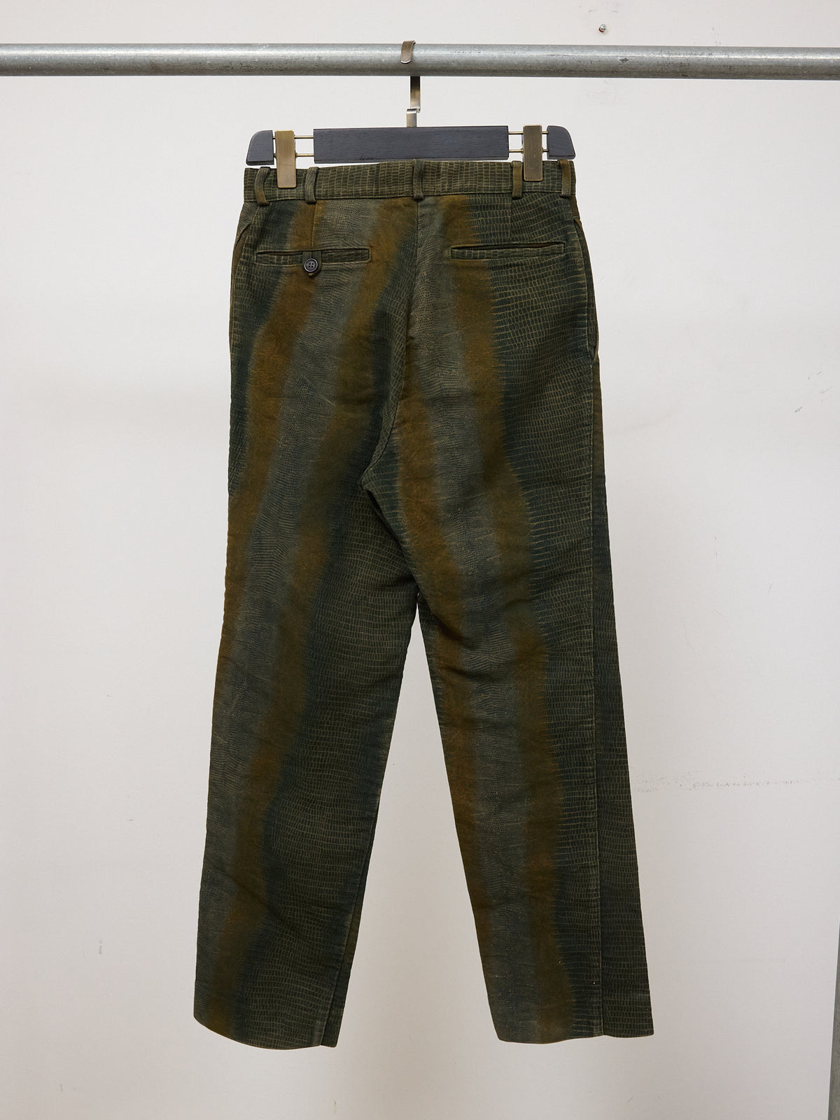Vintage APC Faux Crocodile Velvet Trousers