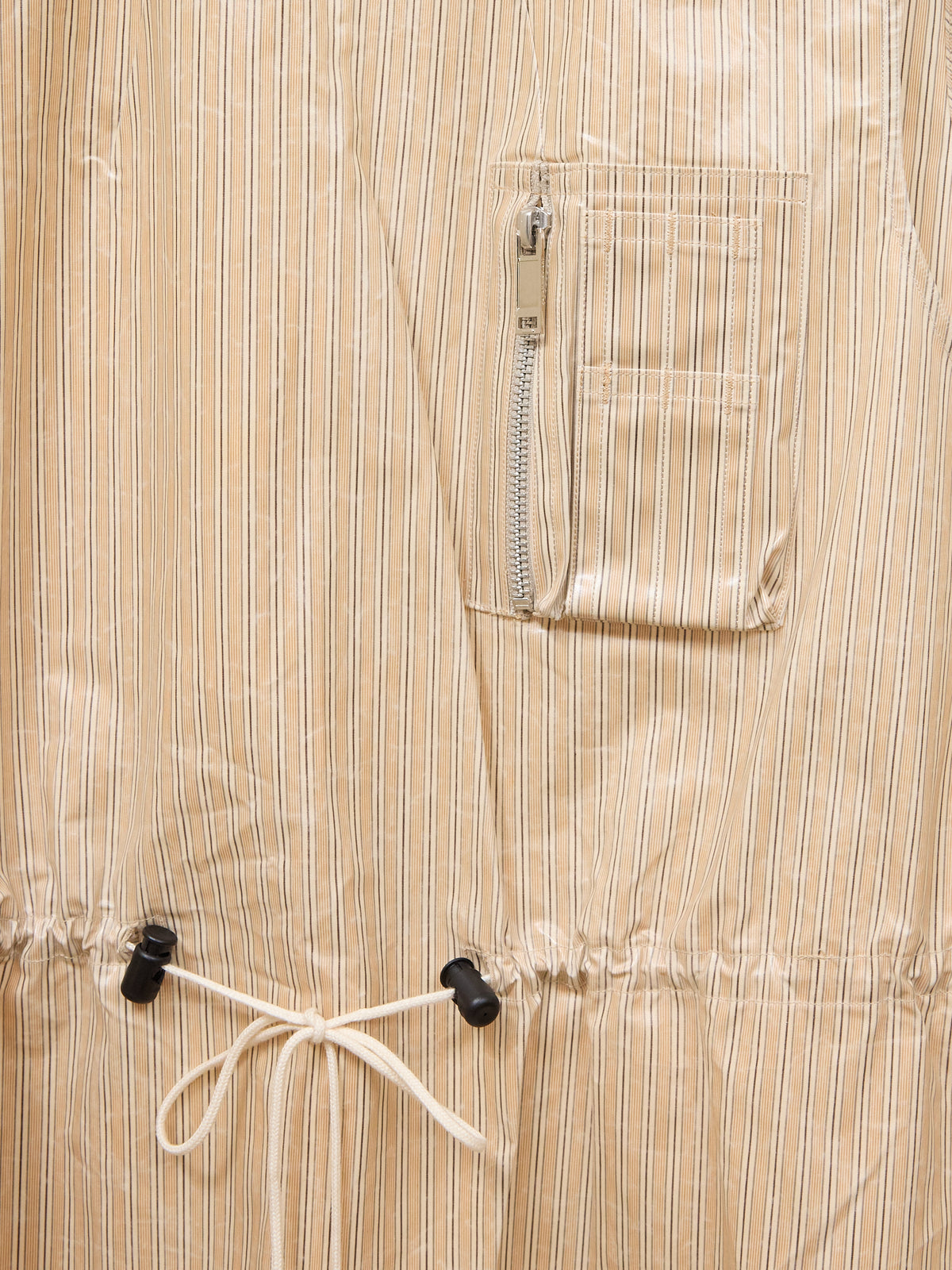 Christian Dada Pinstripe Coated Sleeveless Top in Nude
