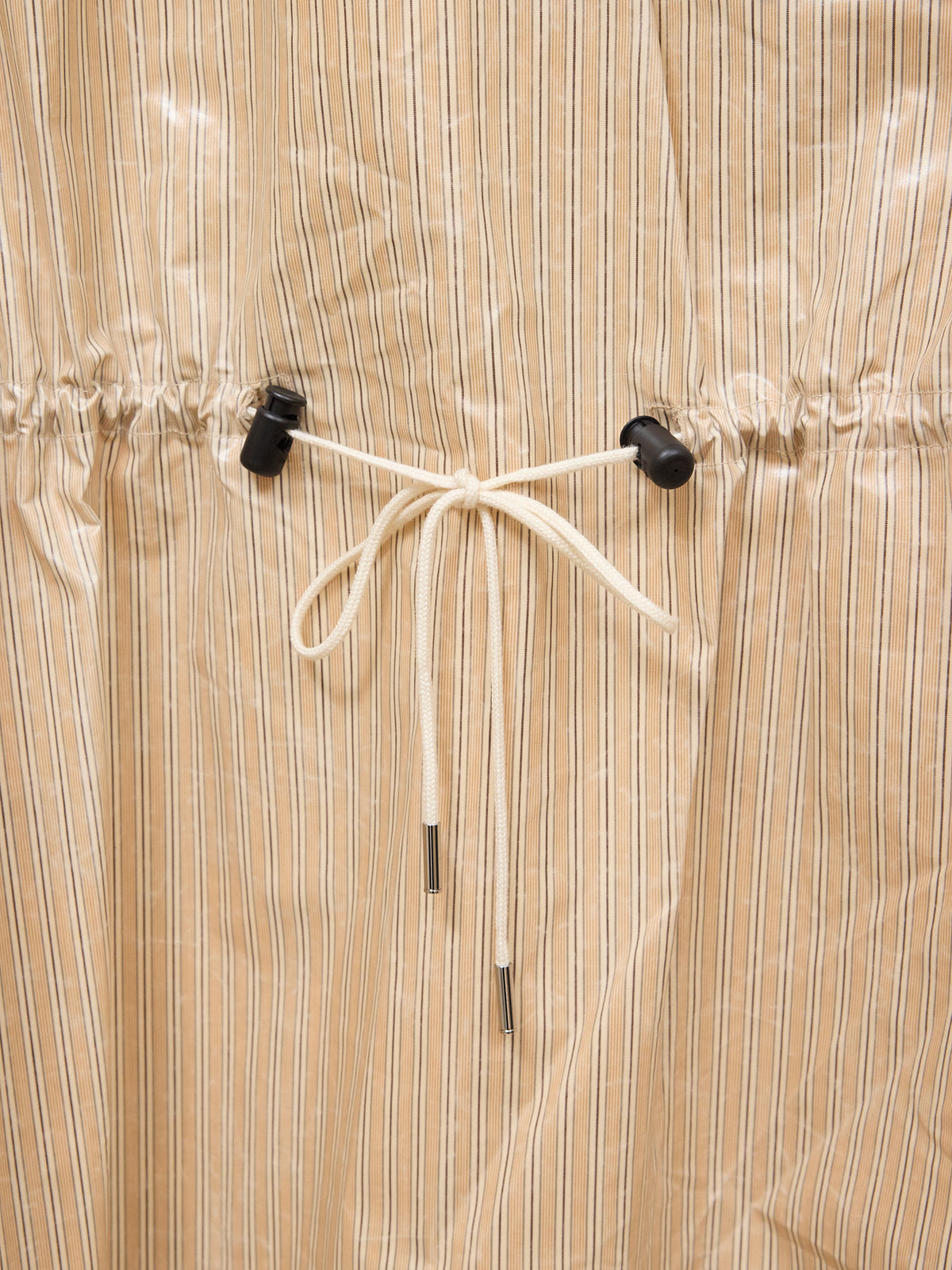 Christian Dada Pinstripe Coated Sleeveless Top in Nude