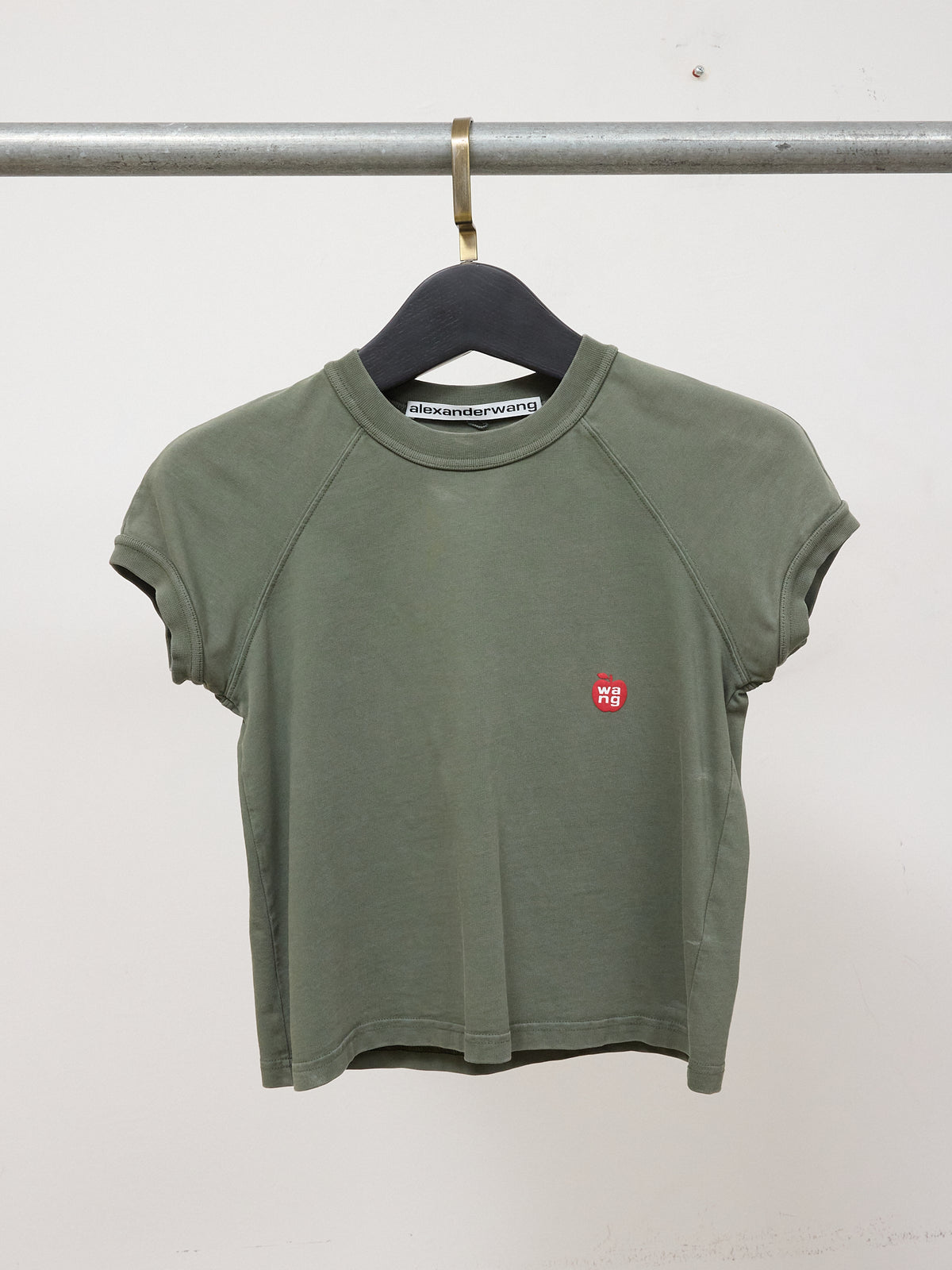 Alexander Wang Cropped Apple Green Top