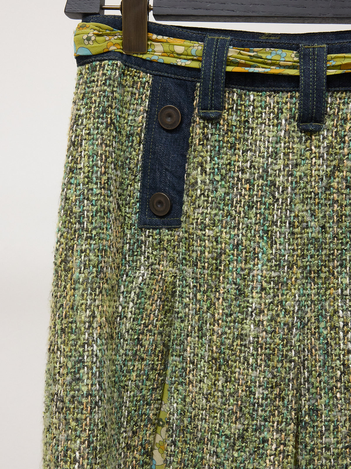 Dolce & Gabbana Knitted Denim Scarf Mini Skirt