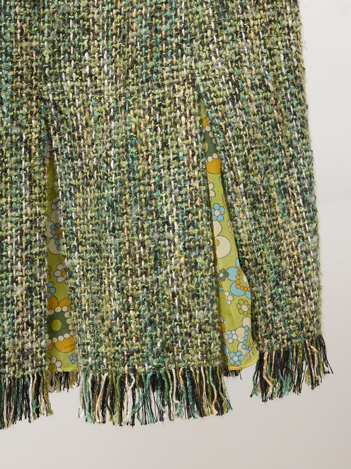 Dolce & Gabbana Knitted Denim Scarf Mini Skirt