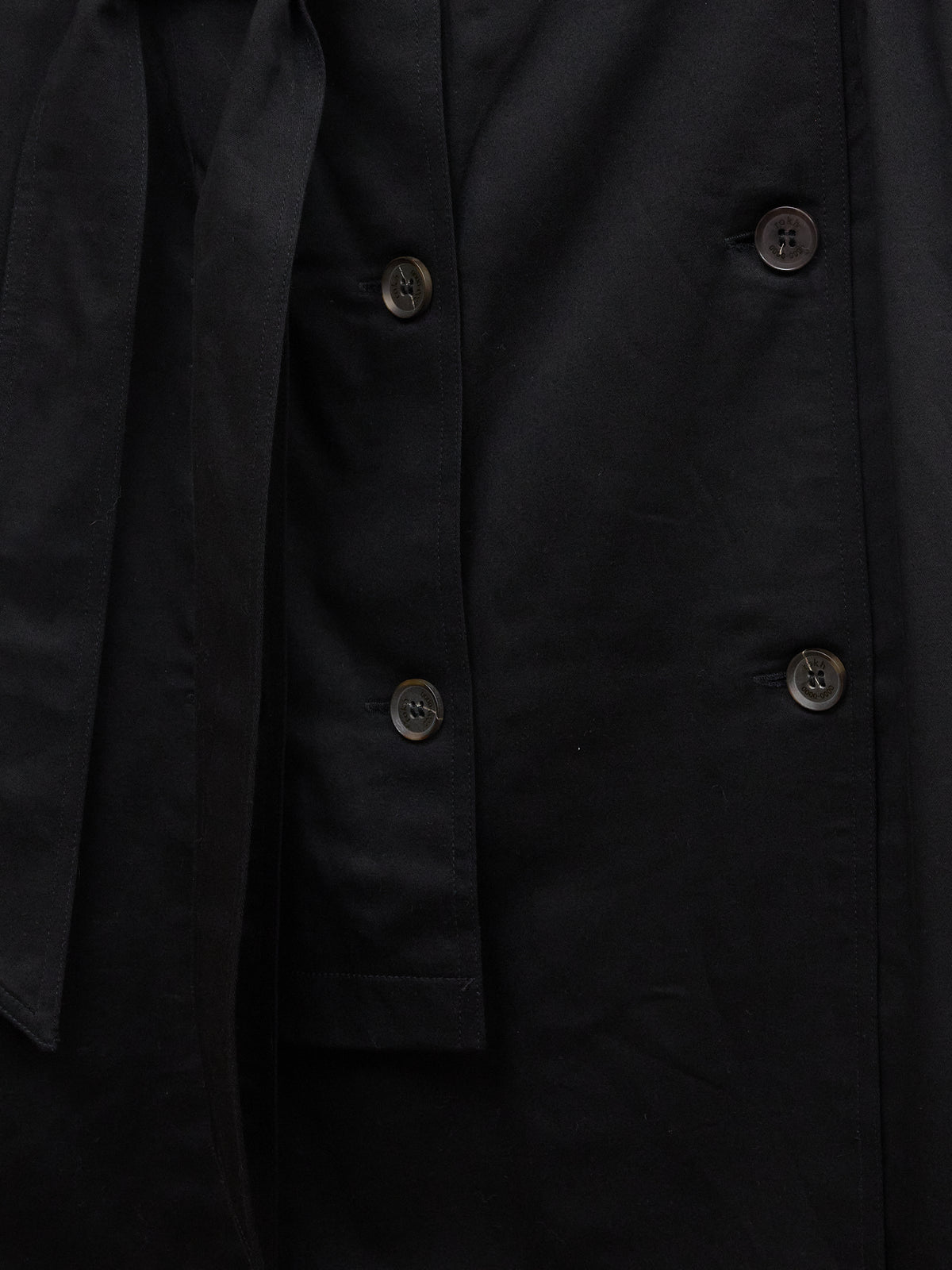 Rokh Long Layer Panel Trench Skirt in Black