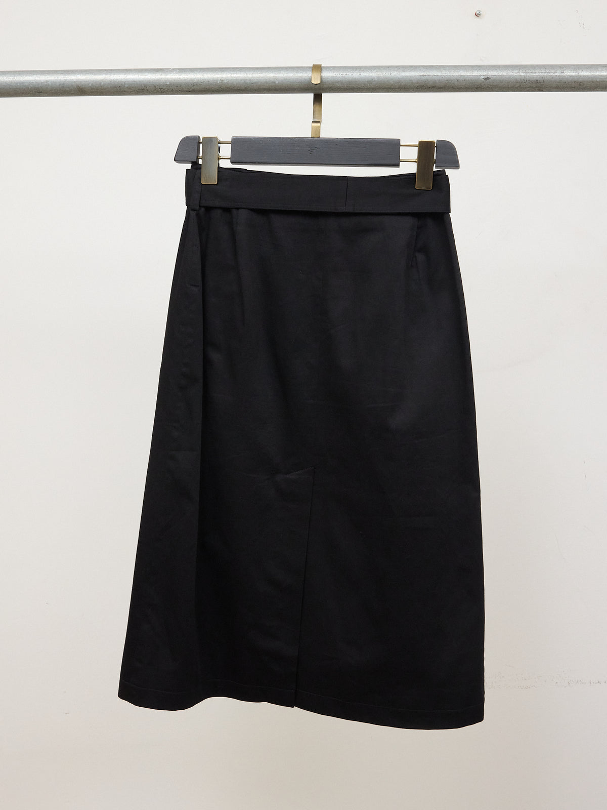 Rokh Long Layer Panel Trench Skirt in Black