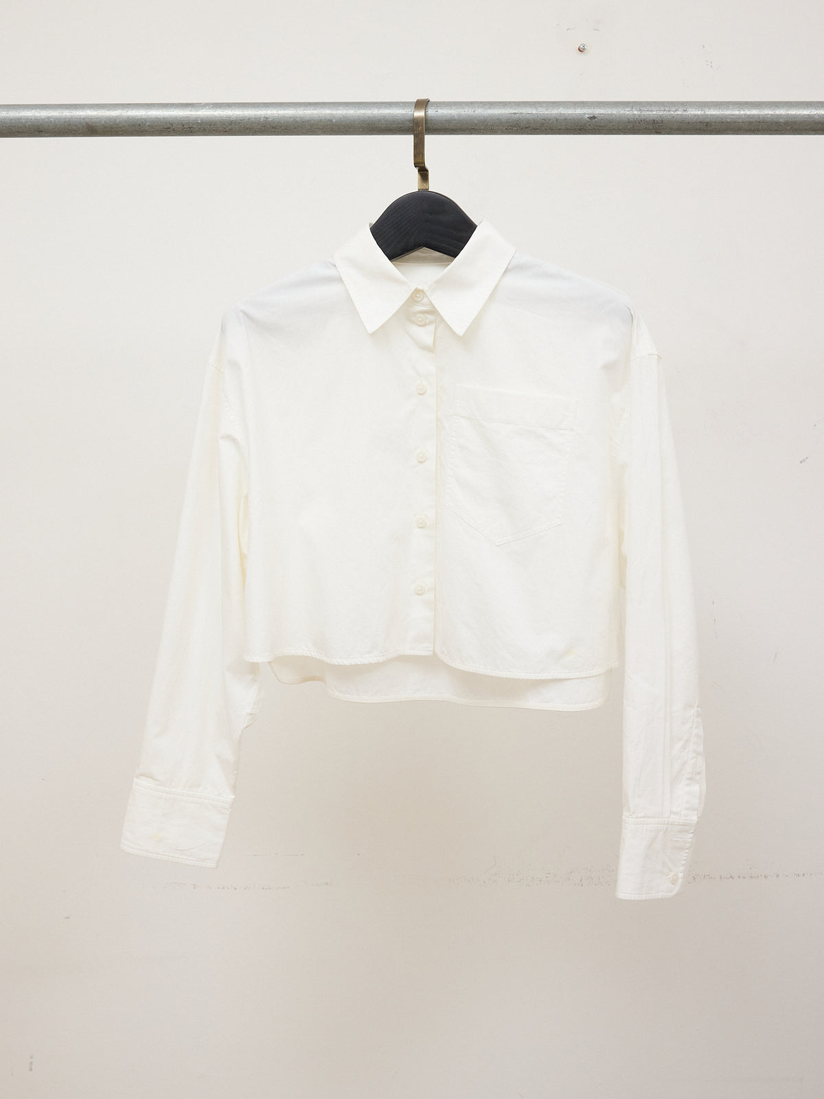 COS Cropped Poplin Shirt in White