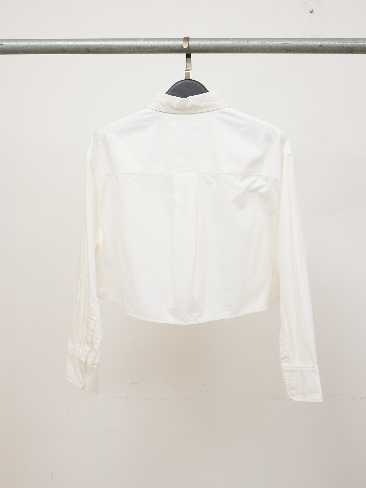 COS Cropped Poplin Shirt in White